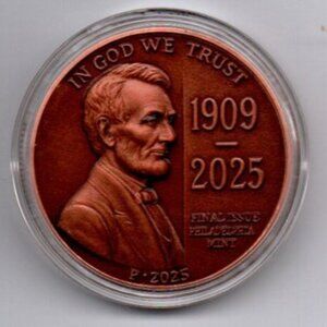 2025 Penny Final Farwell Commemorative Challenge Coin... In Protective Capsule